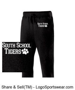 Youth South School Tigers Black Joggers Design Zoom